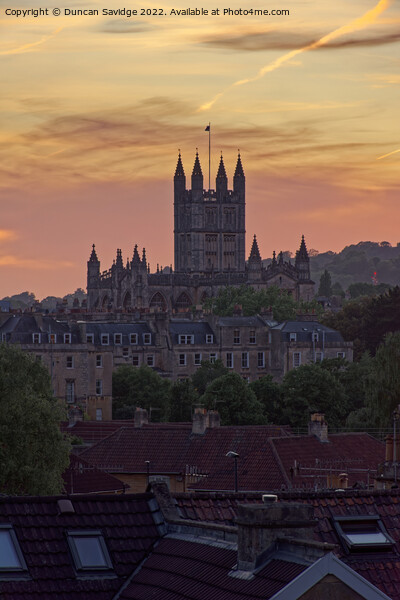 Bath Abbey standing tall at sunset Picture Board by Duncan Savidge