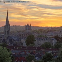 Buy canvas prints of A view of a the city of Bath at sunset by Duncan Savidge