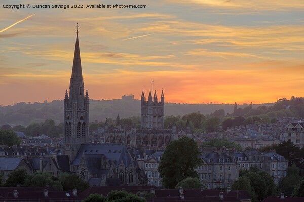 Bath lower skyline at sunset Picture Board by Duncan Savidge