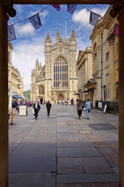 Bath Abbey framed for the Queens Jubilee  Picture Board by Duncan Savidge