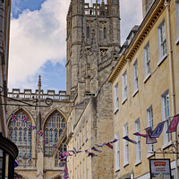 Buy canvas prints of Bath Abbey abstract taken from Church Street by Duncan Savidge
