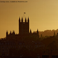 Buy canvas prints of Bath Abbey silhouette  by Duncan Savidge