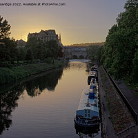 Buy canvas prints of River Avon Bath at Sunset by Duncan Savidge