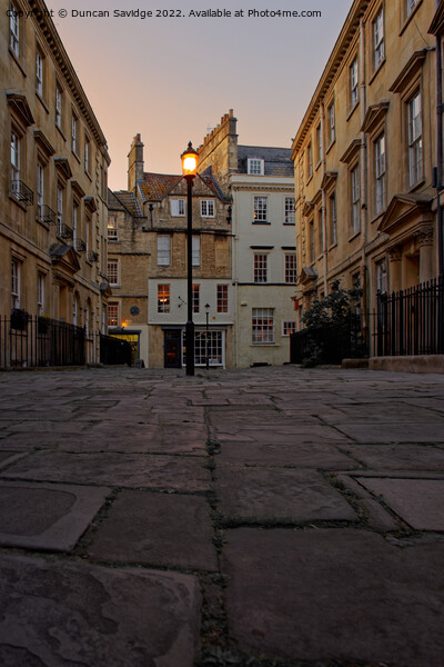 Evening  sunset at North Parade Passage Bath Picture Board by Duncan Savidge
