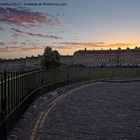 Buy canvas prints of Royal Crescent Bath sunset by Duncan Savidge