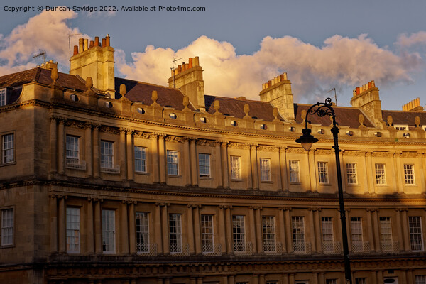 Golden hour at the Kings Circus Bath  Picture Board by Duncan Savidge