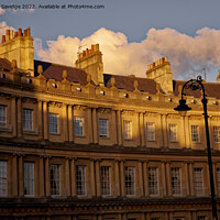 Buy canvas prints of Golden hour at the Kings Circus Bath  by Duncan Savidge