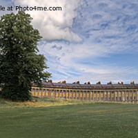 Buy canvas prints of Panoramic of the Famous Royal Crescent in Bath by Duncan Savidge