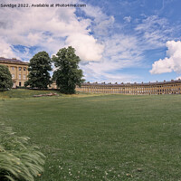 Buy canvas prints of Storm clouds rolling in on a summers day at the Royal Crescent Bath by Duncan Savidge