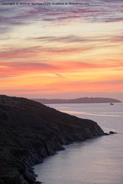 Maenporth Cornwall sunrise Picture Board by Duncan Savidge