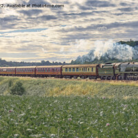 Buy canvas prints of Clan Line steam train on the Atlantic Coast Express by Duncan Savidge