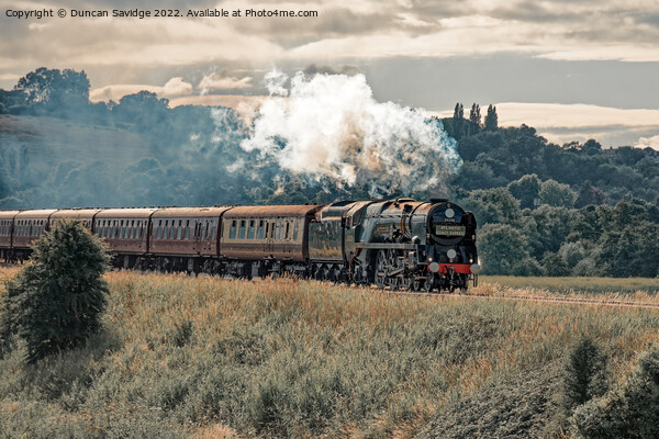 Clan Line steam train on the Atlantic Coast Express Picture Board by Duncan Savidge