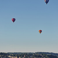Buy canvas prints of Trio of Hot Air Balloons over Bath by Duncan Savidge