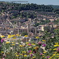 Buy canvas prints of Floral Bath City View by Duncan Savidge