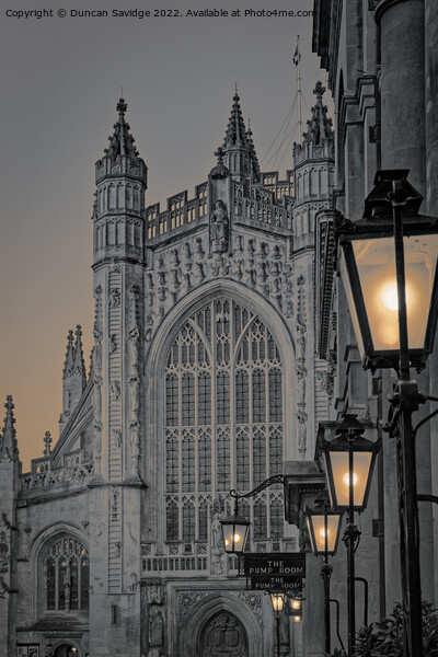 Bath Abbey colorized evening Picture Board by Duncan Savidge