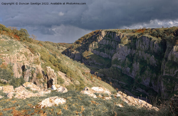 Moody Early Autumn day at Cheddar Gorge Picture Board by Duncan Savidge
