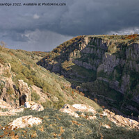 Buy canvas prints of Moody Early Autumn day at Cheddar Gorge by Duncan Savidge