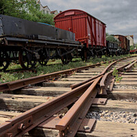 Buy canvas prints of Bristol Harborside railway tracks by Duncan Savidge