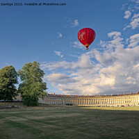 Buy canvas prints of Hot air balloons drift across the Royal Crescent  by Duncan Savidge