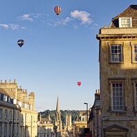 Buy canvas prints of A Trio of hot air balloons over Bath by Duncan Savidge