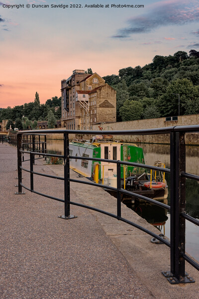 Bath riverside at sunset  Picture Board by Duncan Savidge