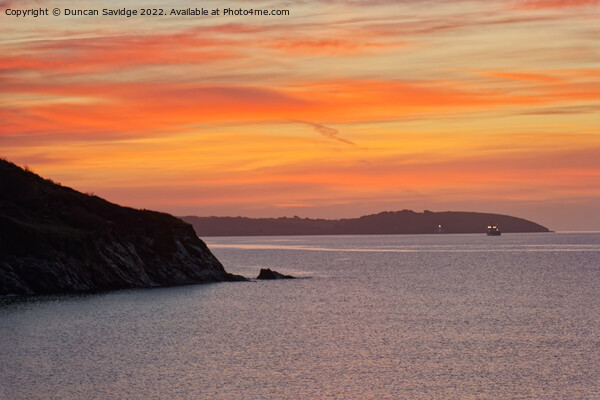 Sunrise over Falmouth / St Anthony's Head Picture Board by Duncan Savidge