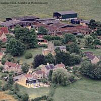Buy canvas prints of Englishcombe village from the air by Duncan Savidge