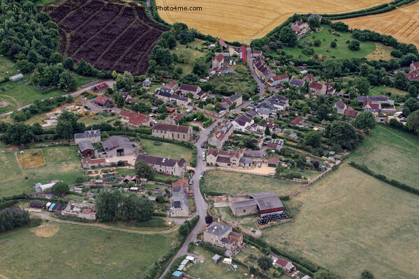 Priston from the air Picture Board by Duncan Savidge