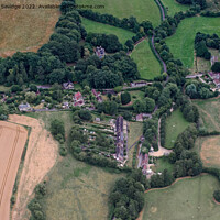 Buy canvas prints of Dunkerton Village from the air by Duncan Savidge