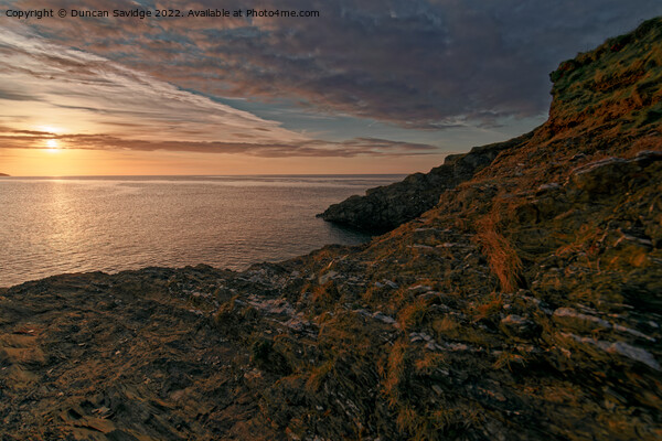 Rocky Maenporth sunrise  Picture Board by Duncan Savidge
