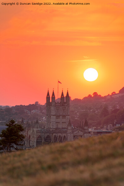 Bath Abbey sunset Picture Board by Duncan Savidge
