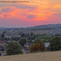 Buy canvas prints of Sunset over Bath skyline by Duncan Savidge