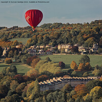 Buy canvas prints of Virgin Hot Air Balloon flight over Bath by Duncan Savidge