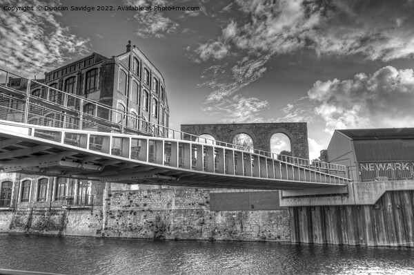 Bath Quayside HDR monochrome Picture Board by Duncan Savidge