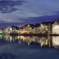Buy canvas prints of Weymouth harbor at night  by Duncan Savidge