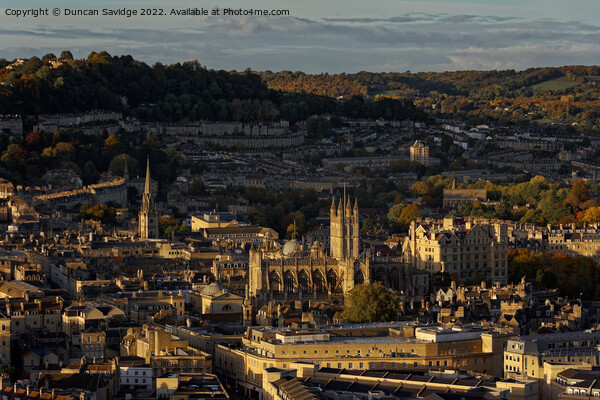 Golden hour over Bath Picture Board by Duncan Savidge