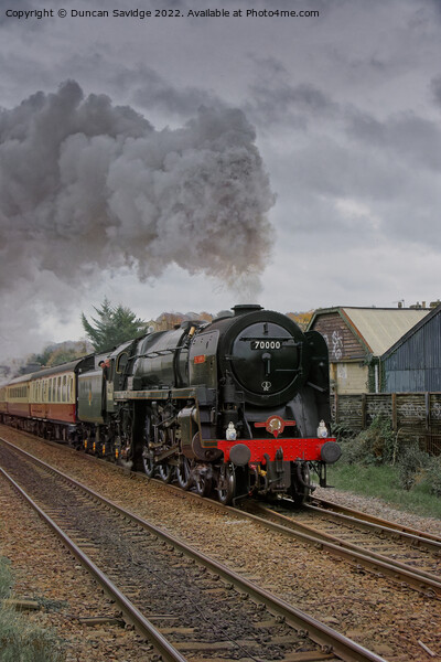 The Great Western Christmas Envoy steam train Picture Board by Duncan Savidge