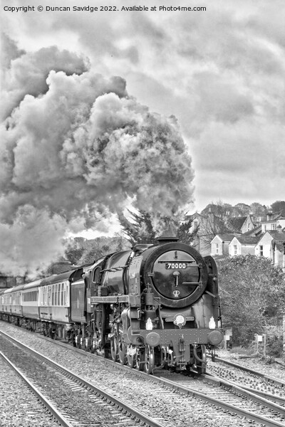 The Great Western Christmas Envoy HDR black and white Picture Board by Duncan Savidge