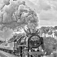 Buy canvas prints of The Great Western Christmas Envoy HDR black and white by Duncan Savidge