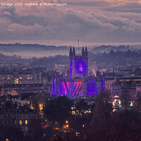 Buy canvas prints of A cold December night in Bath by Duncan Savidge