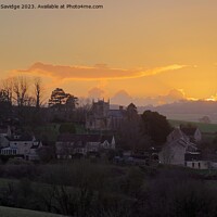 Buy canvas prints of Englishcombe Bath sunset by Duncan Savidge