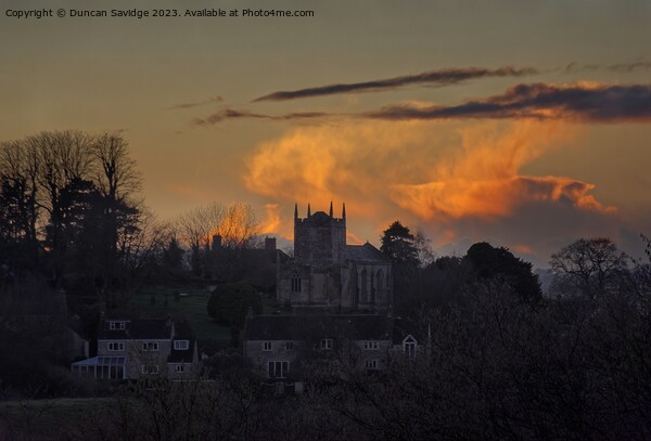 All the drama behind St Peters Church Englishcombe near Bath Picture Board by Duncan Savidge