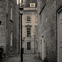 Buy canvas prints of Bath side Streets golden black and white by Duncan Savidge