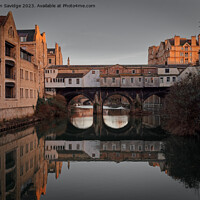 Buy canvas prints of Rear of the world famous Pulteney Bridge in Bath by Duncan Savidge