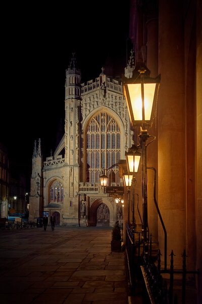 Bath Abbey at night  Picture Board by Duncan Savidge