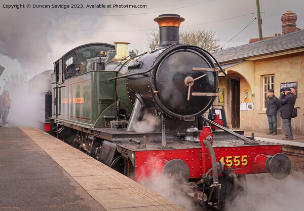4555 steam train at Cranmore on the East Somerset Railway  Picture Board by Duncan Savidge