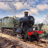 Buy canvas prints of Large Prairie steam train 4110 returns to steam at Mendip Vale  by Duncan Savidge