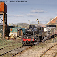 Buy canvas prints of Ivatt 46447 at East Somerset Railway on a freight train by Duncan Savidge