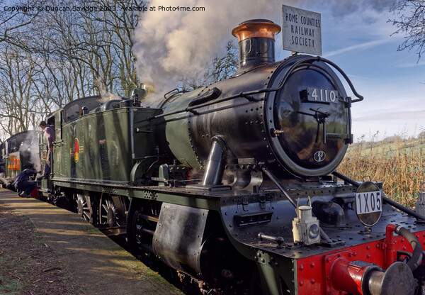4110 at Mendip Vale station, East Somerset Railway - steam train Picture Board by Duncan Savidge