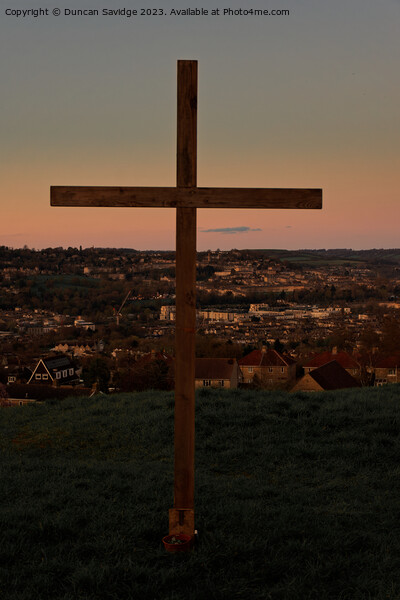 Easter Cross over Bath Picture Board by Duncan Savidge
